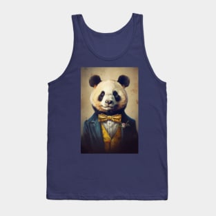 Mr Dapper Panda Bear Tank Top